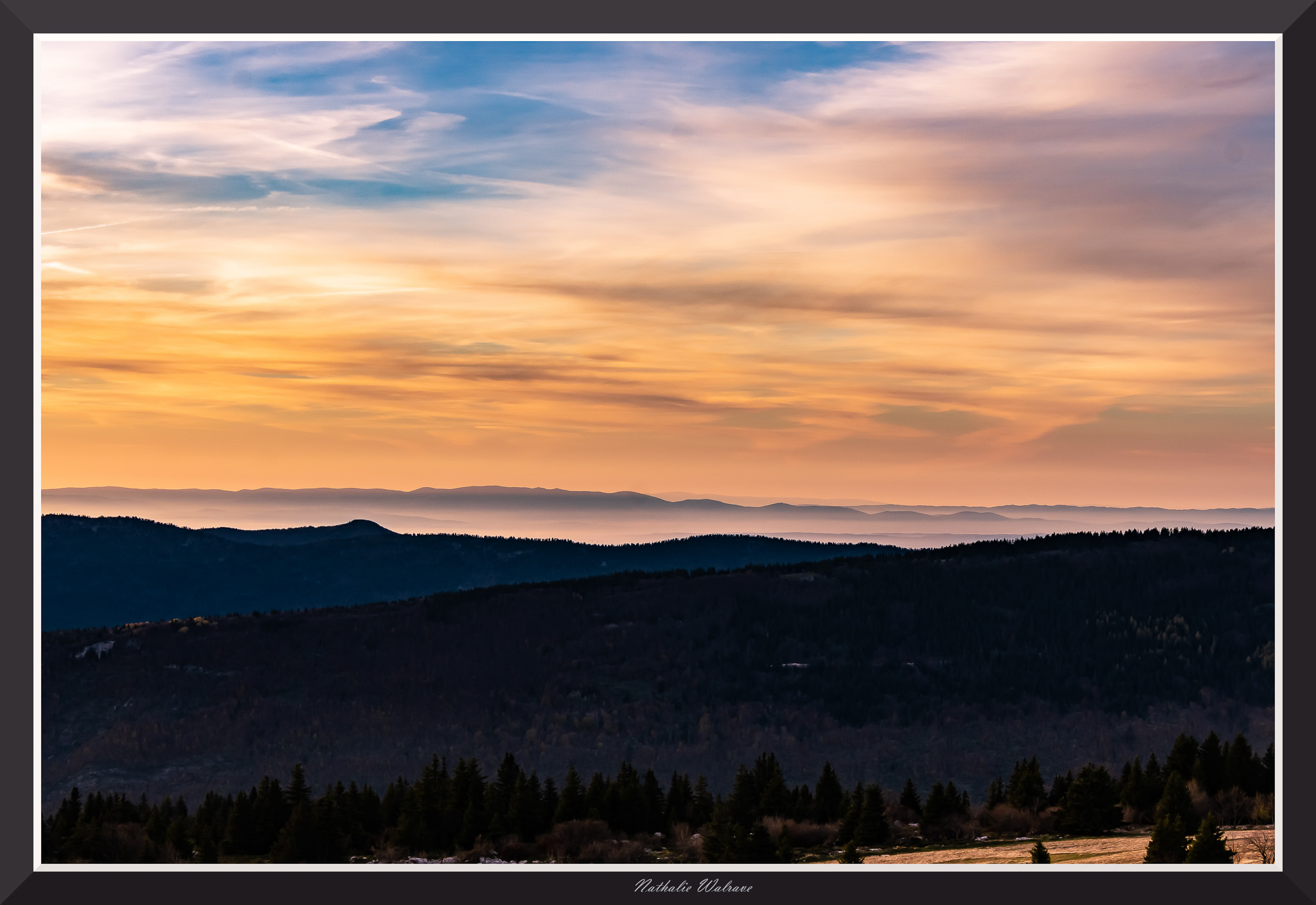 paysage de coucher de soleil